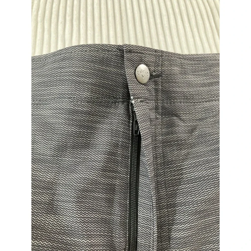 Callaway Golf Shorts Mens 40 Gray Zigzag Print Flex Fit Moisture Wicking Stretch